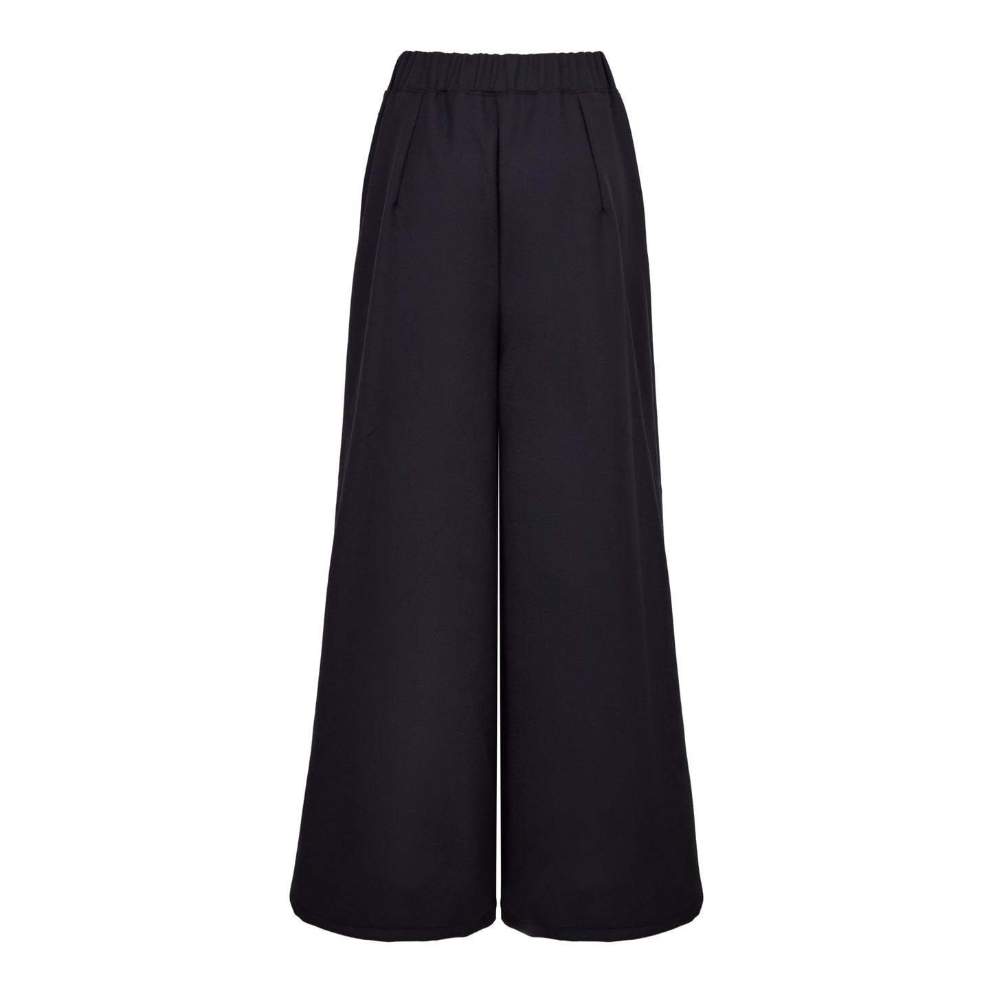 WIDE LEG COTTON BLACK PANT