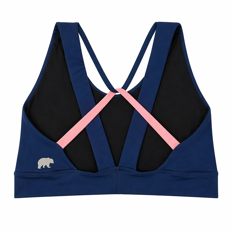 MAJESTIC TOP: AZUL CON ROSA