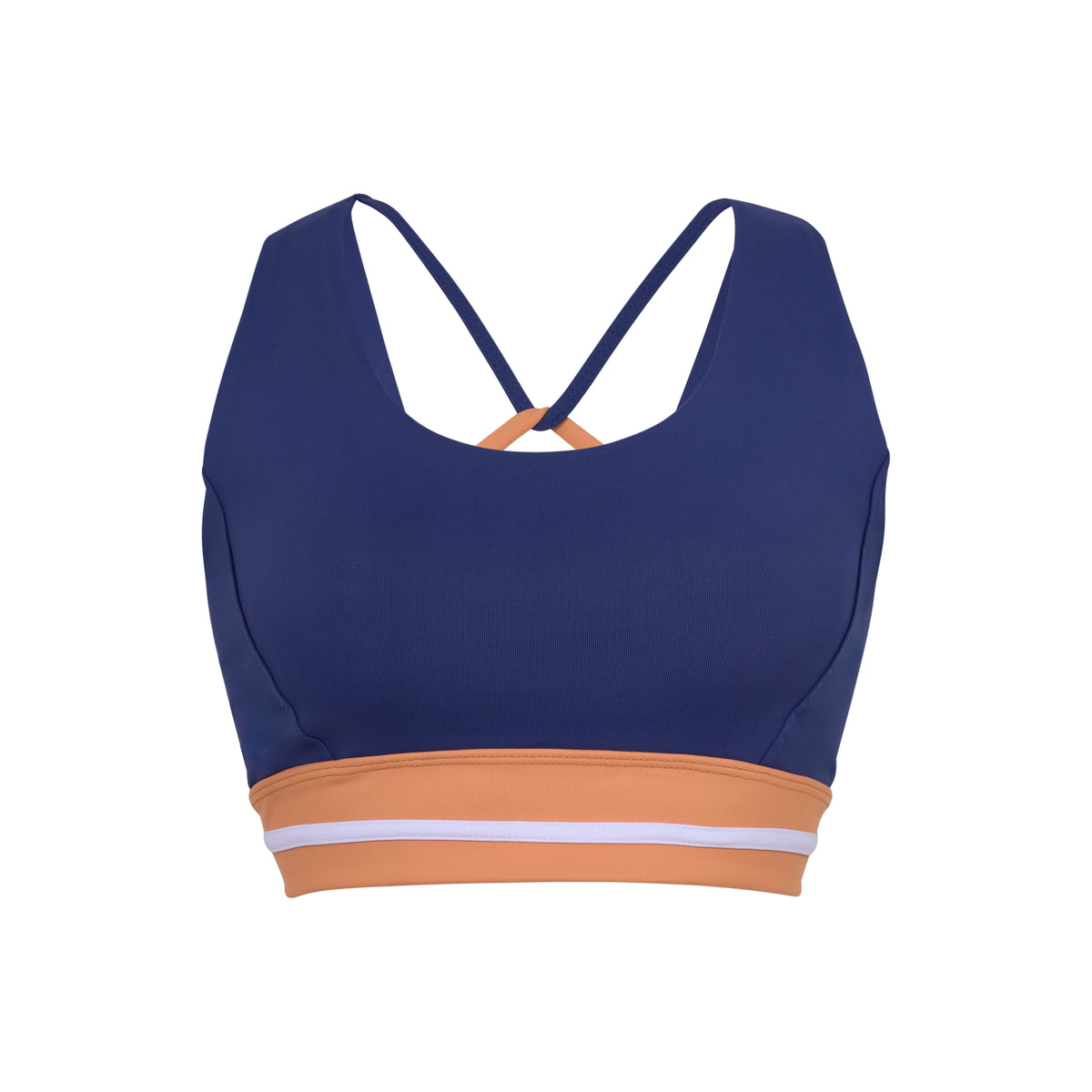 NAVY & ORANGE FORM SEAMLESS BRA