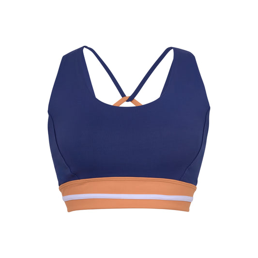 NAVY & ORANGE FORM SEAMLESS BRA