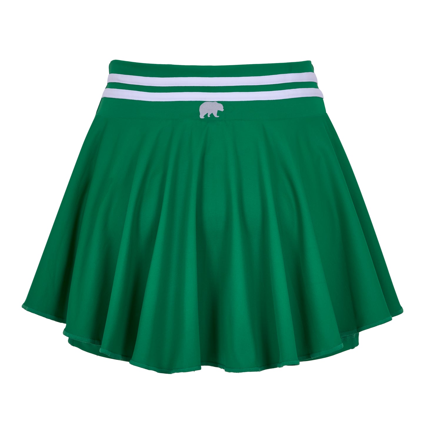 GREEN PLEATED MINI SKIRT
