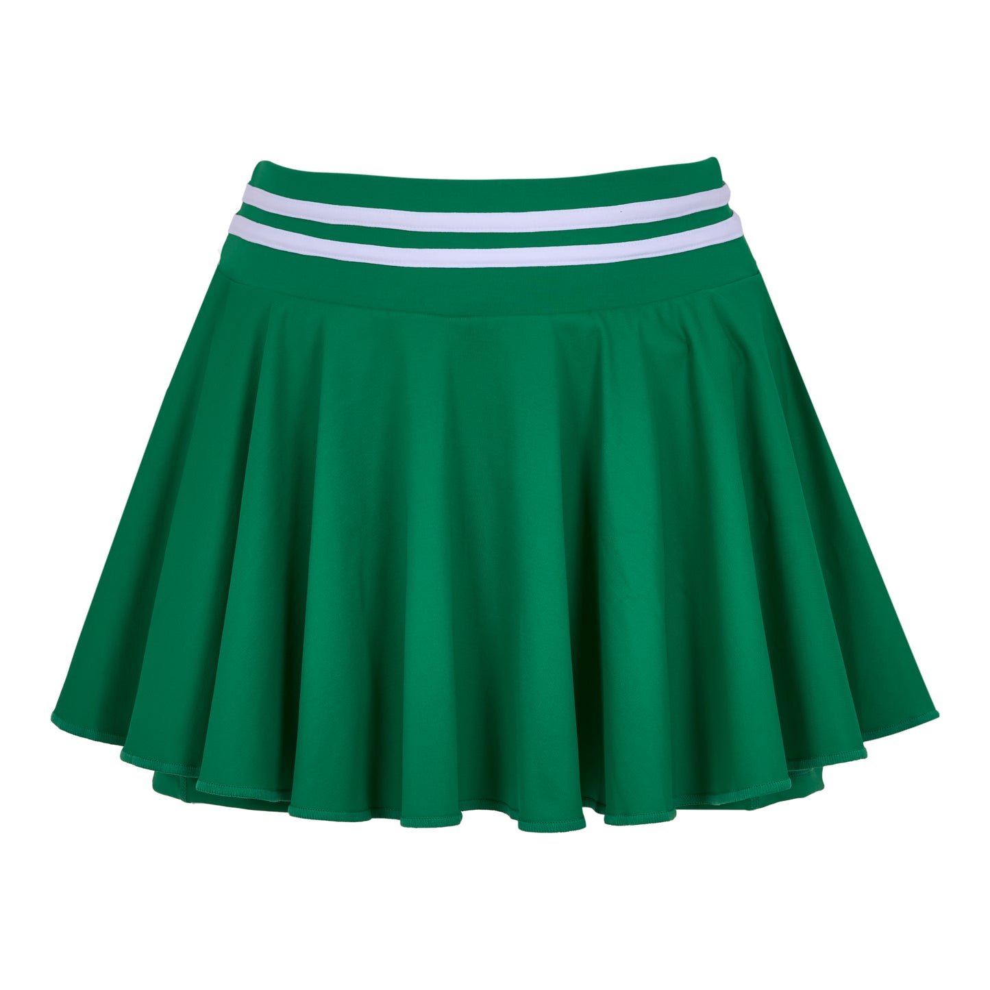 GREEN PLEATED MINI SKIRT