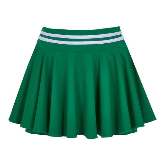 GREEN PLEATED MINI SKIRT