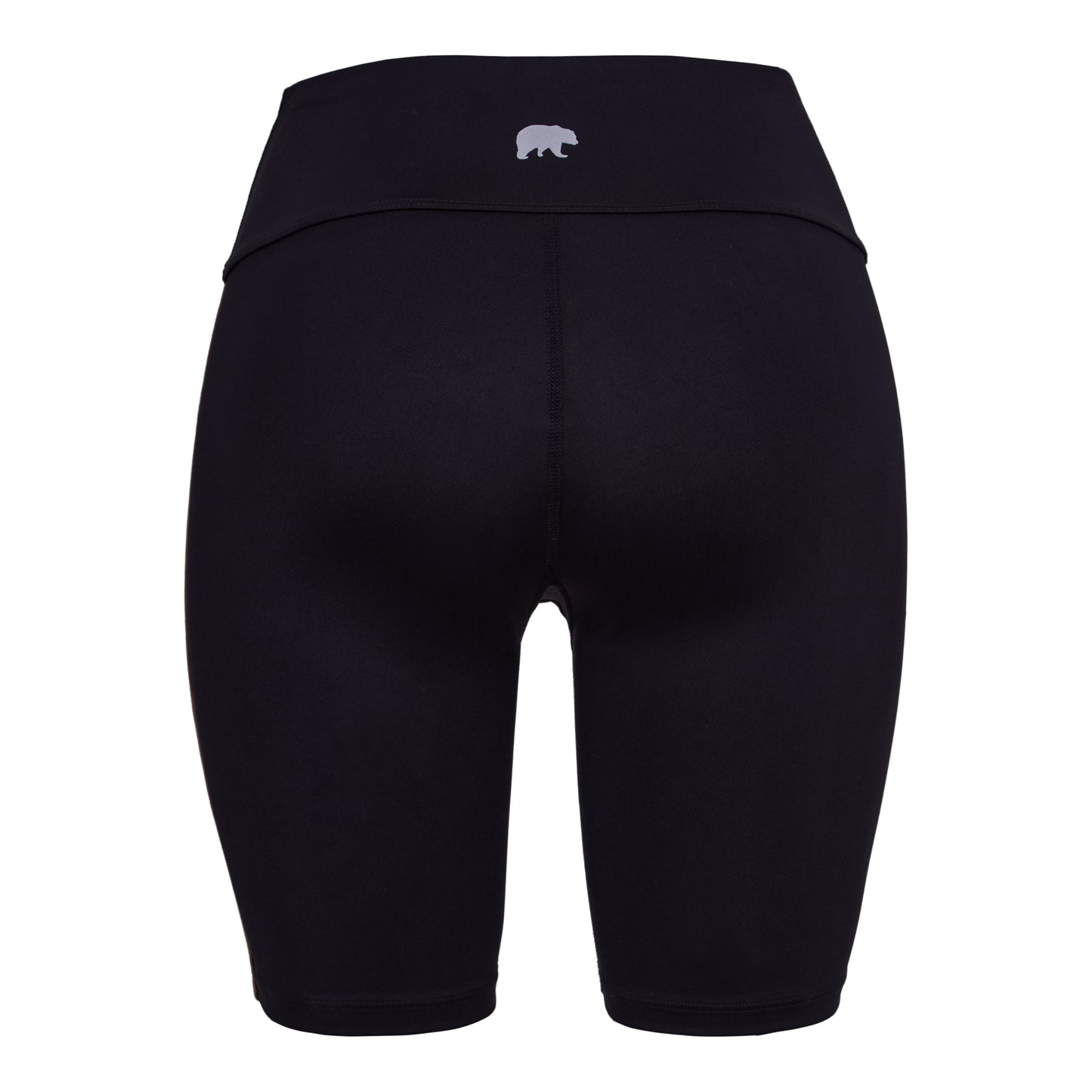 HIGH-WAISTED BLACK SPIN SHORT 6  IN  WITH CONTRAST WAISTBAND