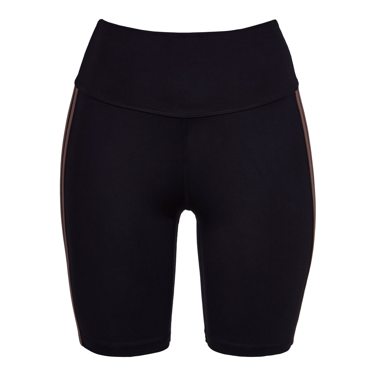 HIGH-WAISTED BLACK SPIN SHORT 6  IN  WITH CONTRAST WAISTBAND