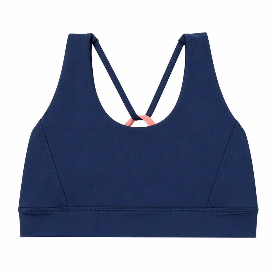 MAJESTIC TOP: AZUL CON ROSA