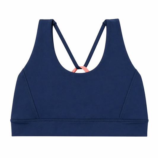 MAJESTIC TOP: AZUL CON ROSA