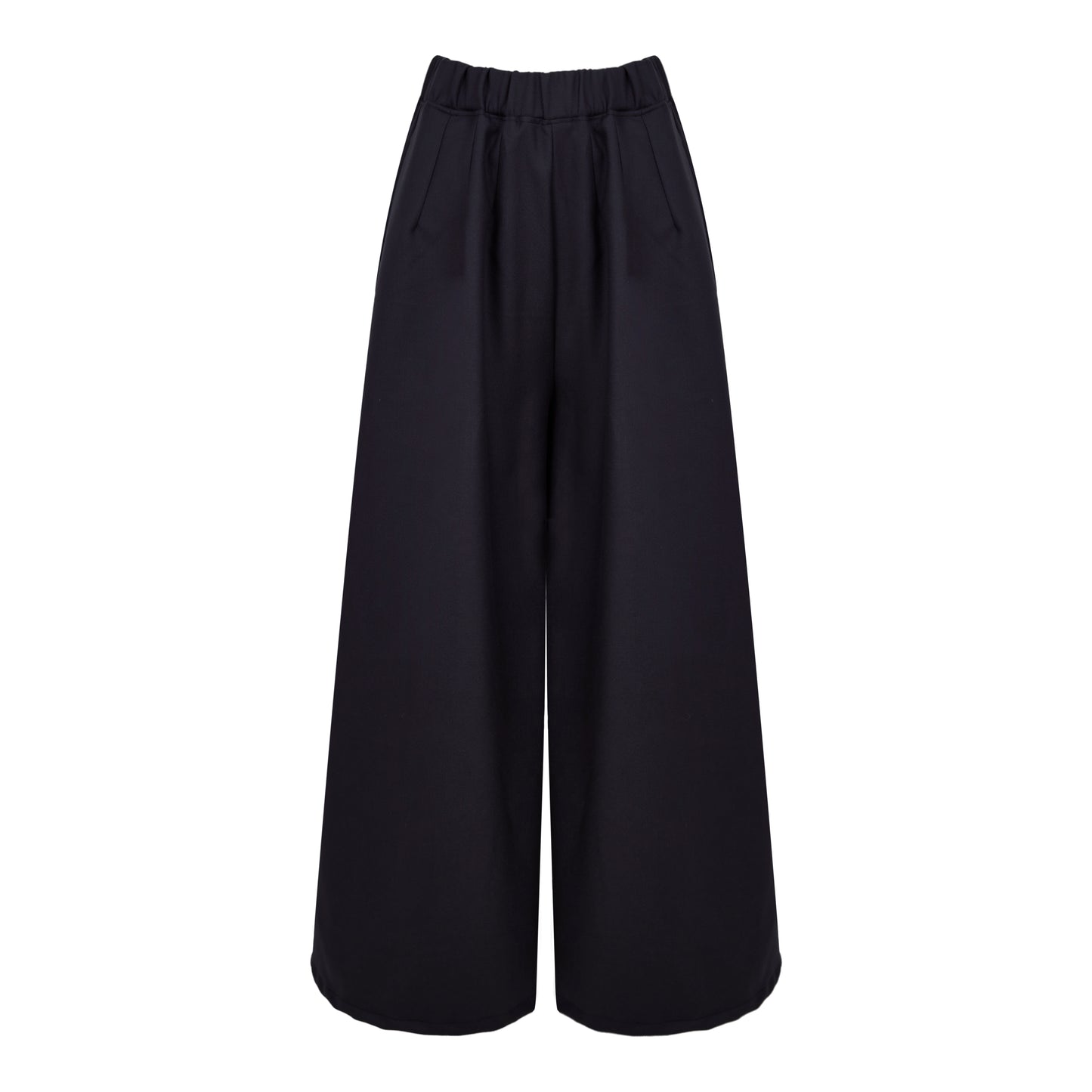 WIDE LEG COTTON BLACK PANT