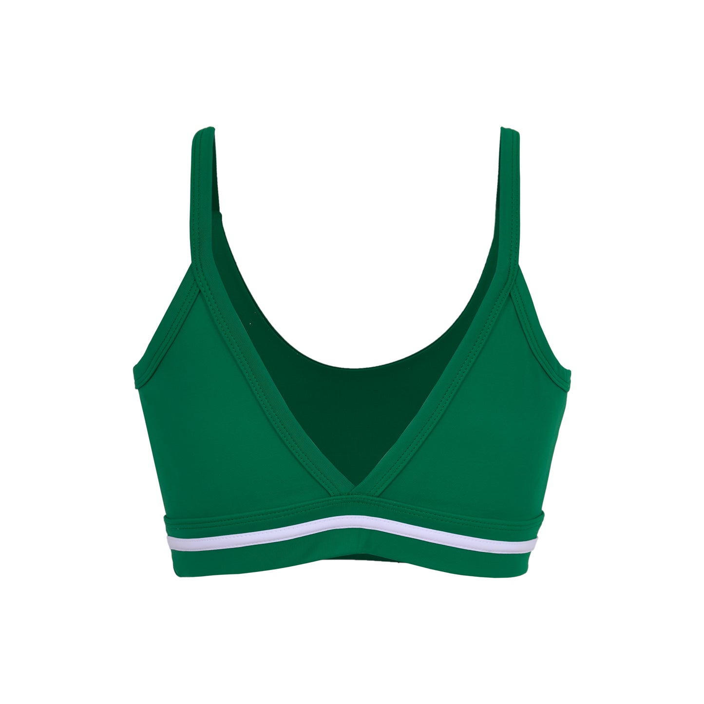 GREEN SCOOP BRA WITH V-SHAPED BACK NECKLINE
