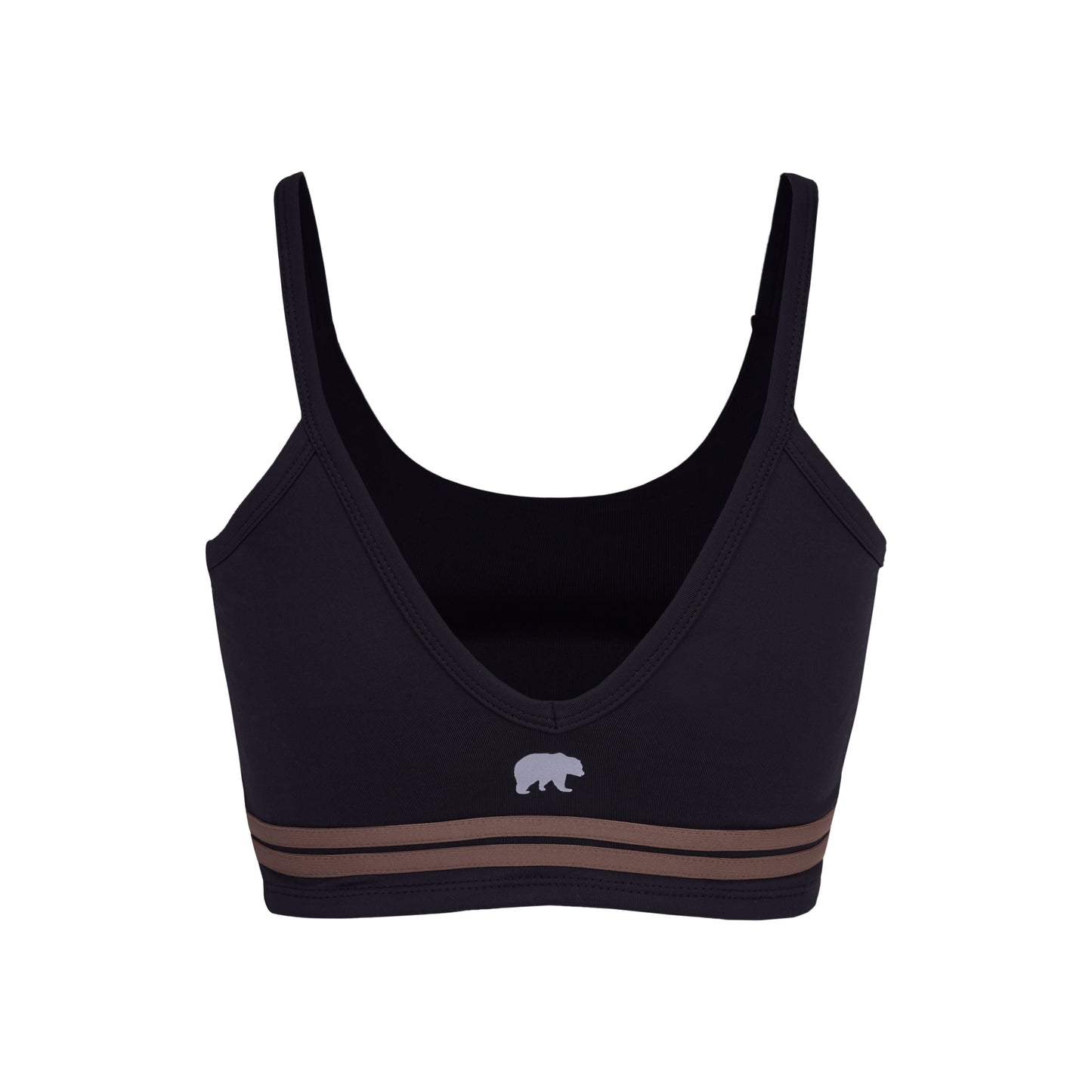 BROWN SCOOP BRA WITH V-SHAPED BACK NECKLINE