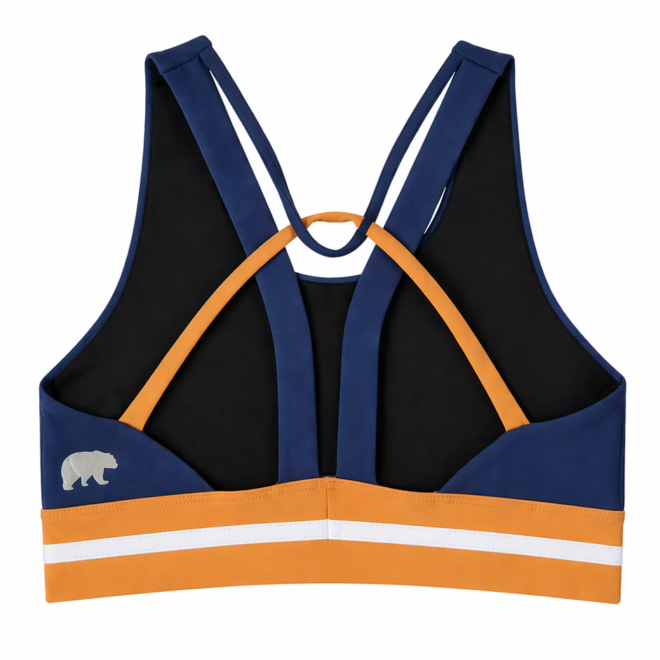 MAJESTIC TOP: AZUL Y NARANJA