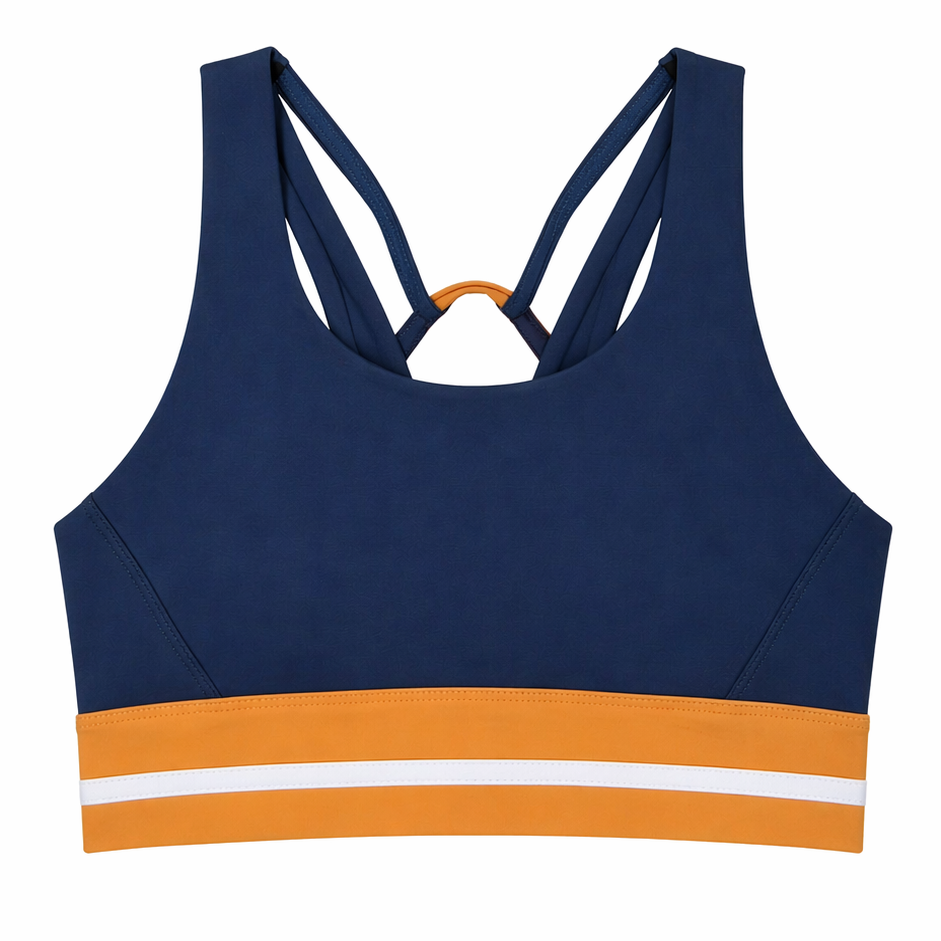 MAJESTIC TOP: AZUL Y NARANJA